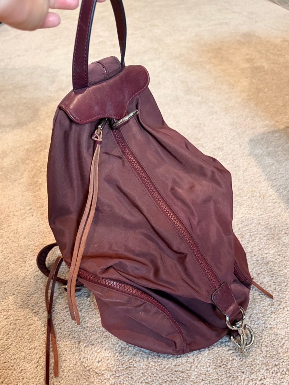 Rebecca Minkoff Burgundy Nylon Julian Backpack